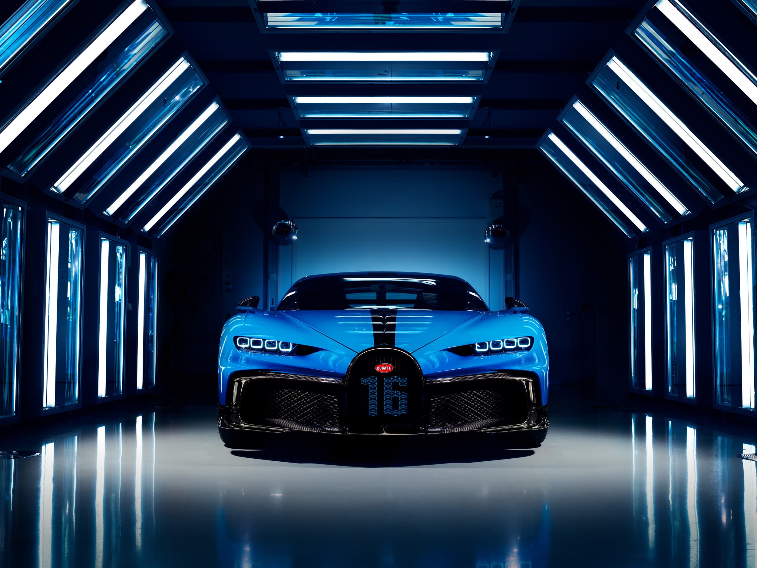 Bugatti chiron in factory